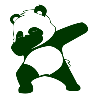 Dabbing Panda Decal (Dark Green)